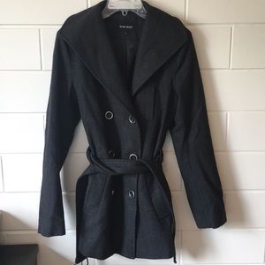 Nine West wool charcoal pea coat